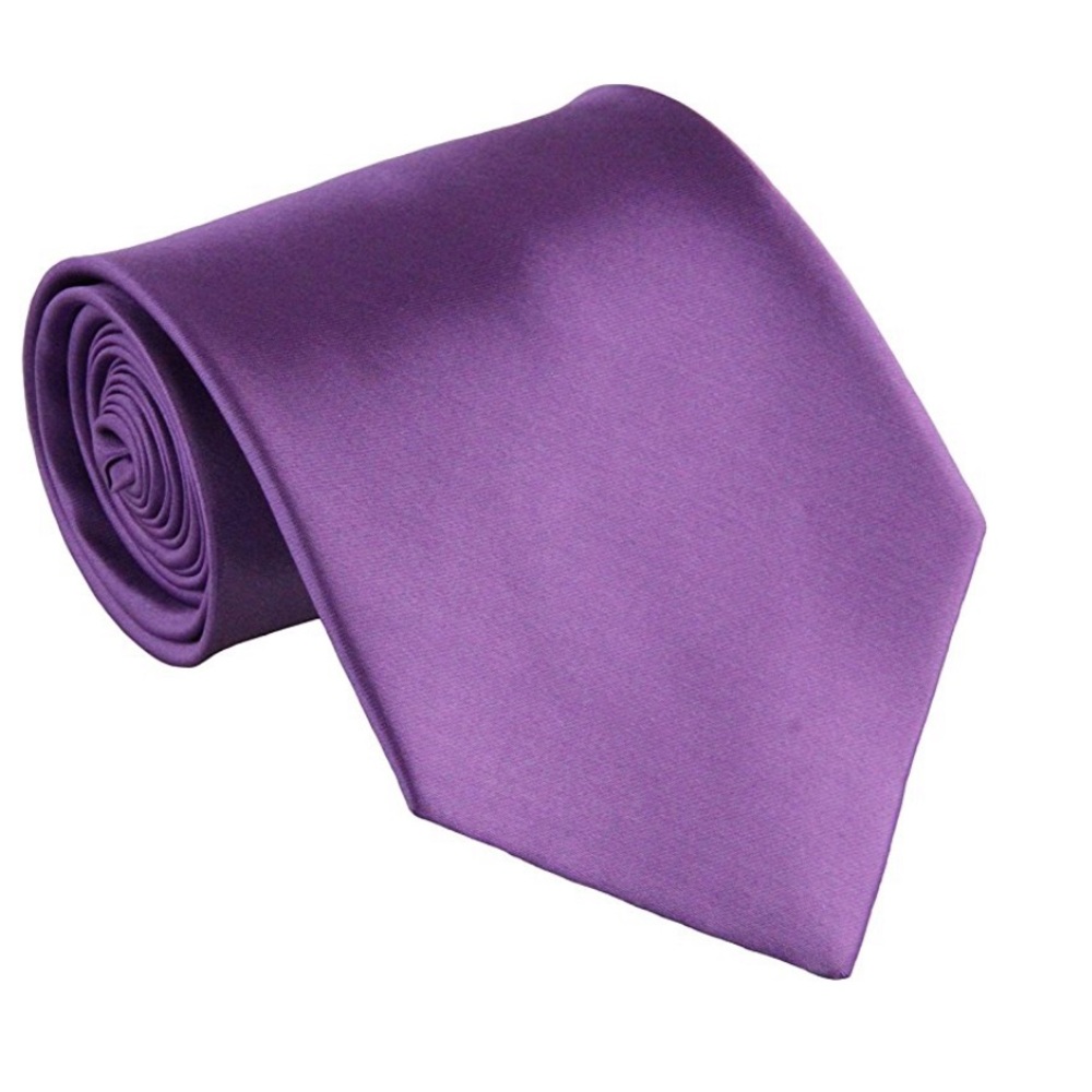 Purple silk tie